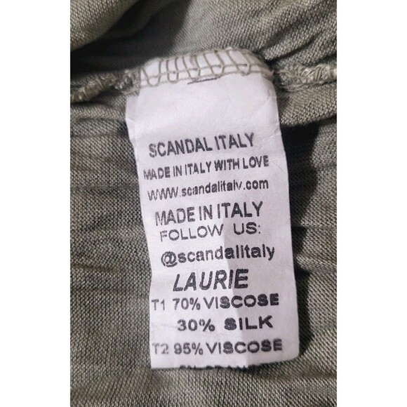 Scandal Italy Silk Maxi Dress New Laurie Sage Green Whimsical Boho Ethereal $178 - Picture 2 of 8